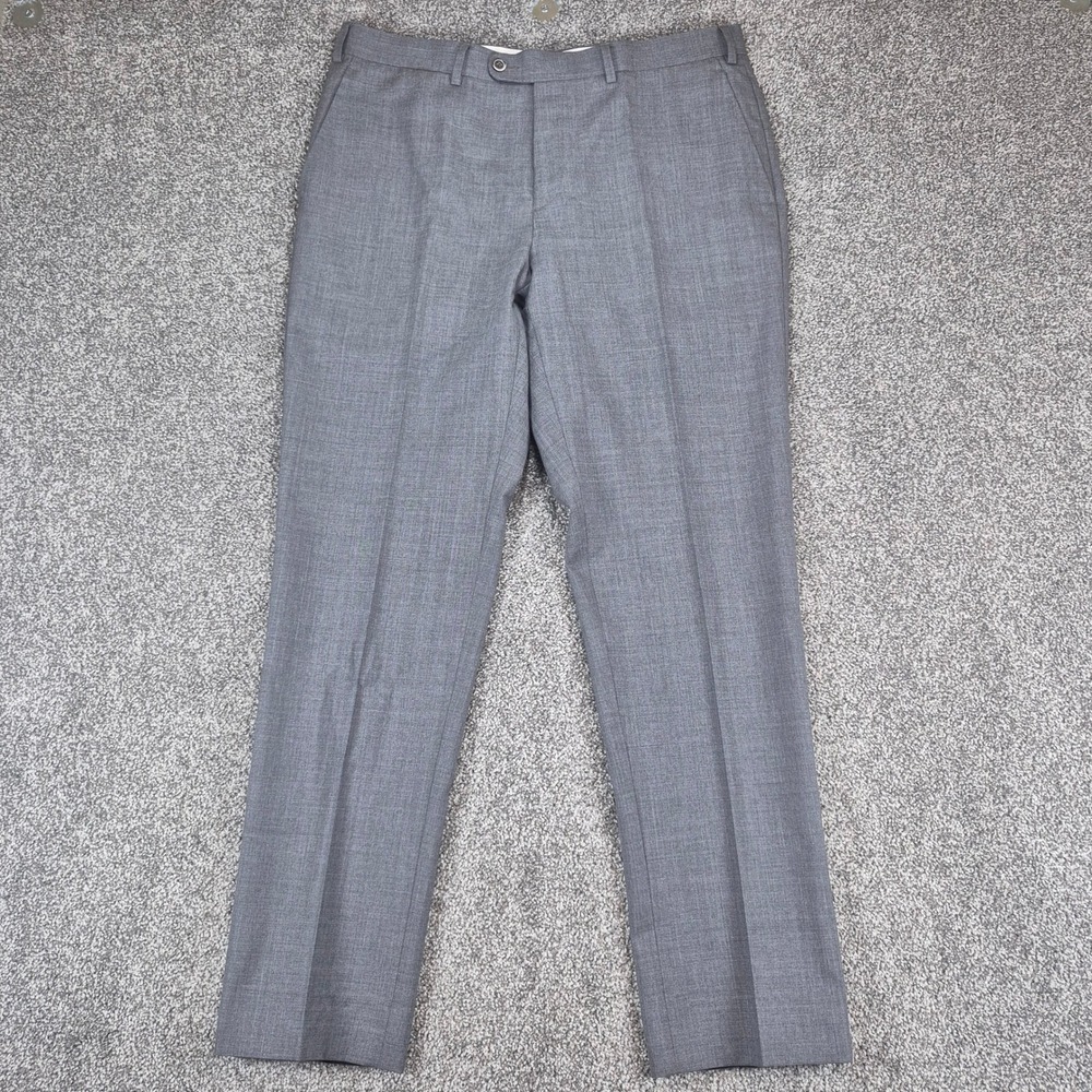 Suitsupply Dress Pants Mens 34x30 Gray Wool Vitale Barberis Canonico Brescia